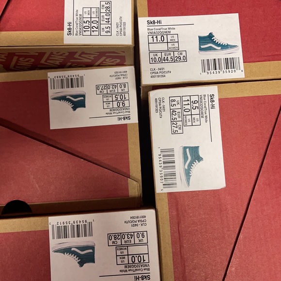 Vans Sk8-Hi Blue Coral/True White MENS - Picture 16 of 16